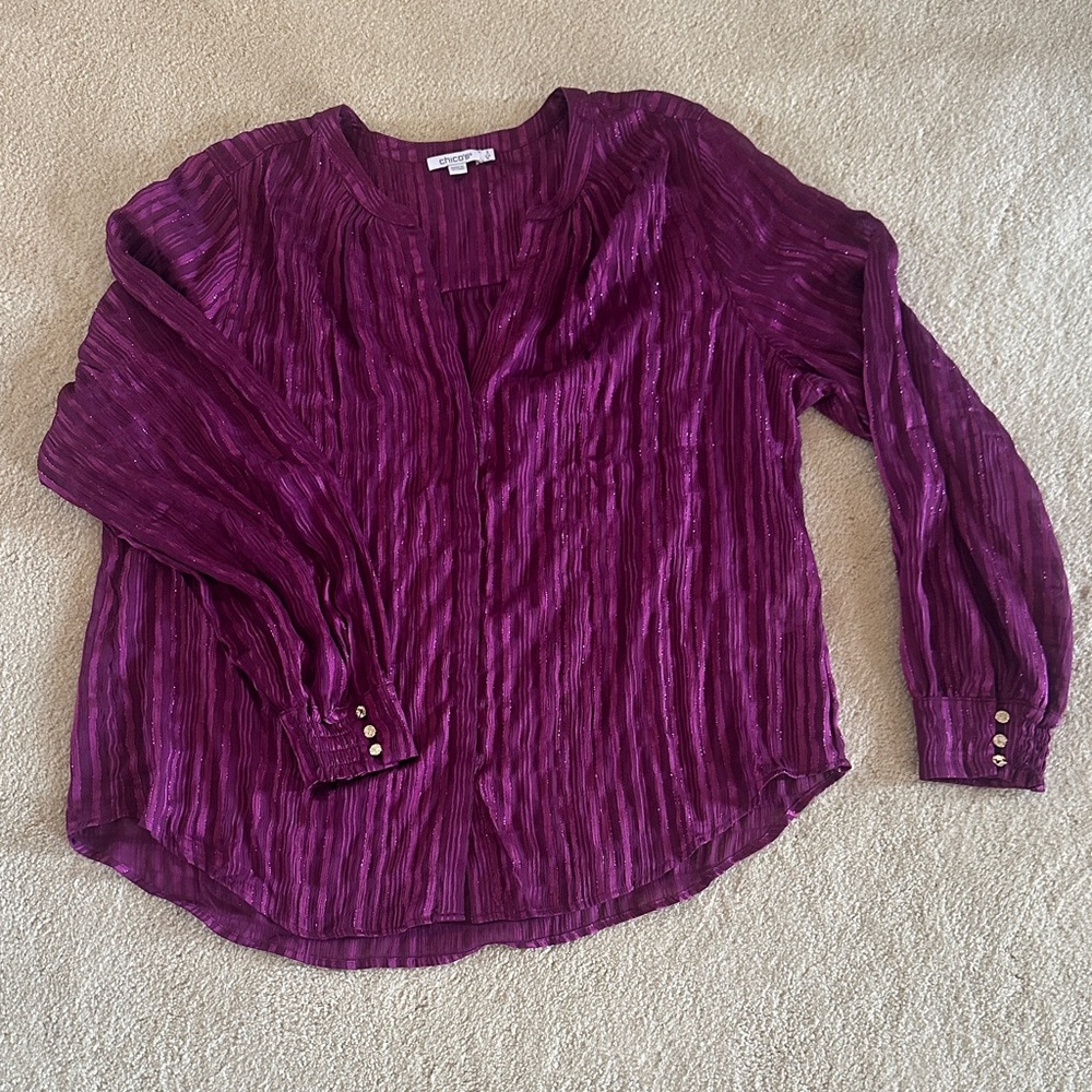 Chico's Rich Plum Blouse